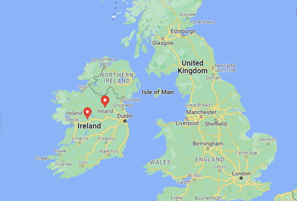 Ireland on Map